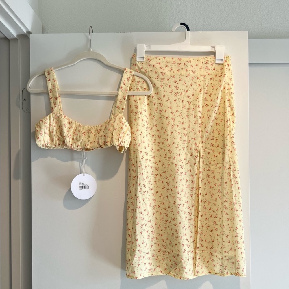 Princess Polly Lily Yellow Floral Set